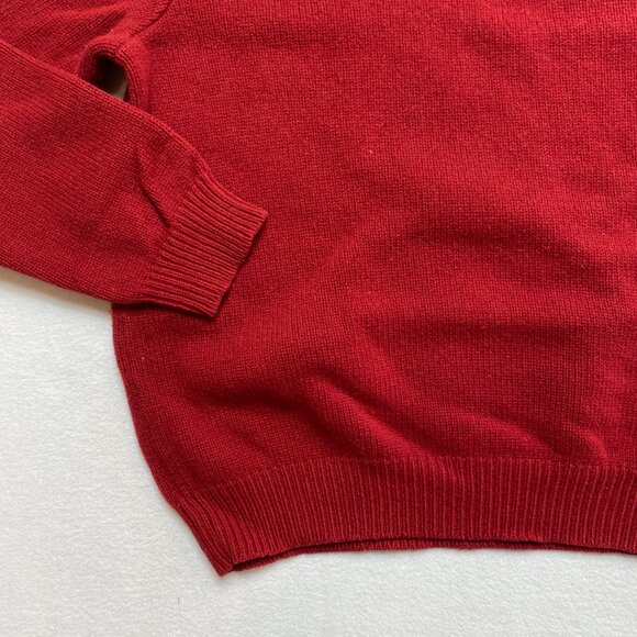 Vintage Polo Ralph Lauren 100% Lambswool Sweater Men's XL Red 1 /4 Zip Pullover - Picture 6 of 12